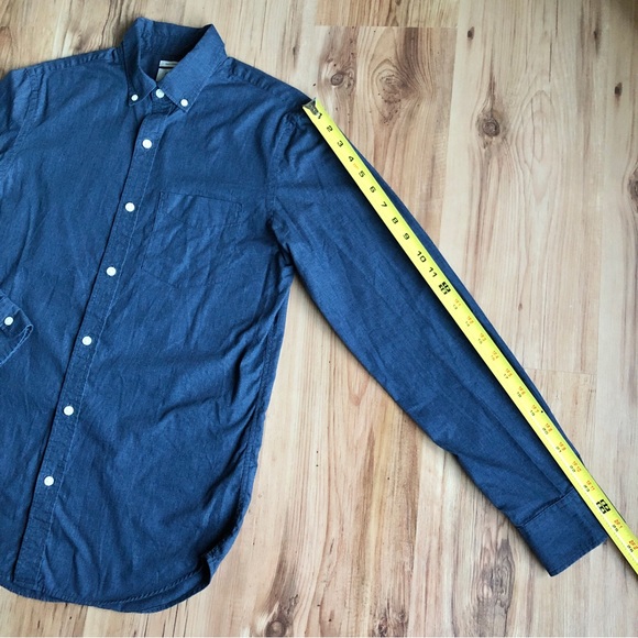 OLD NAVY Shirt Slim Fit Button Down Long Sleeve Blue Small Men’s - Picture 10 of 16